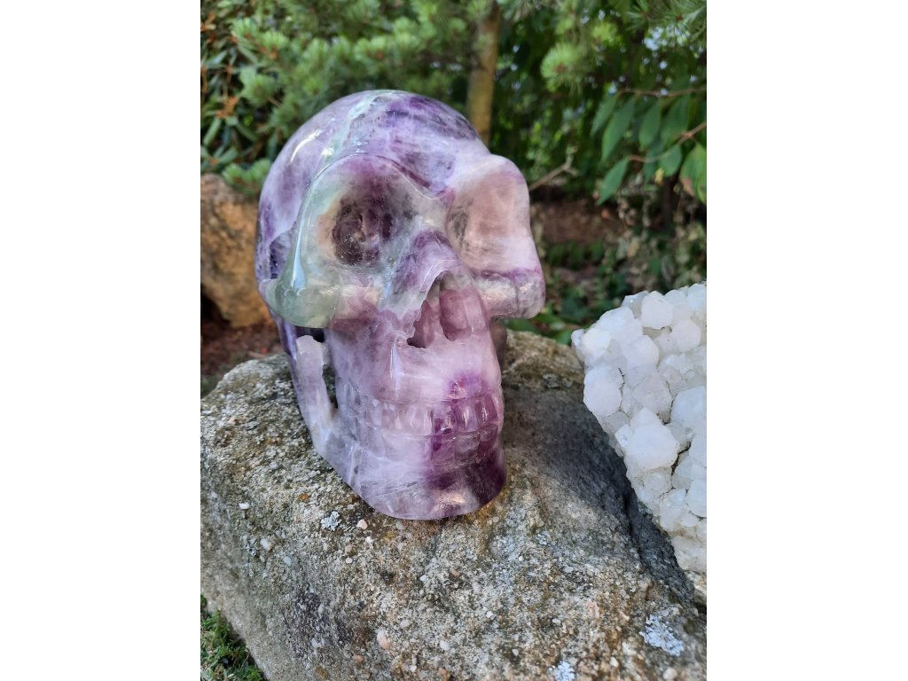 Schädel Fluorite Magnus 15cm speziel Geschliffen