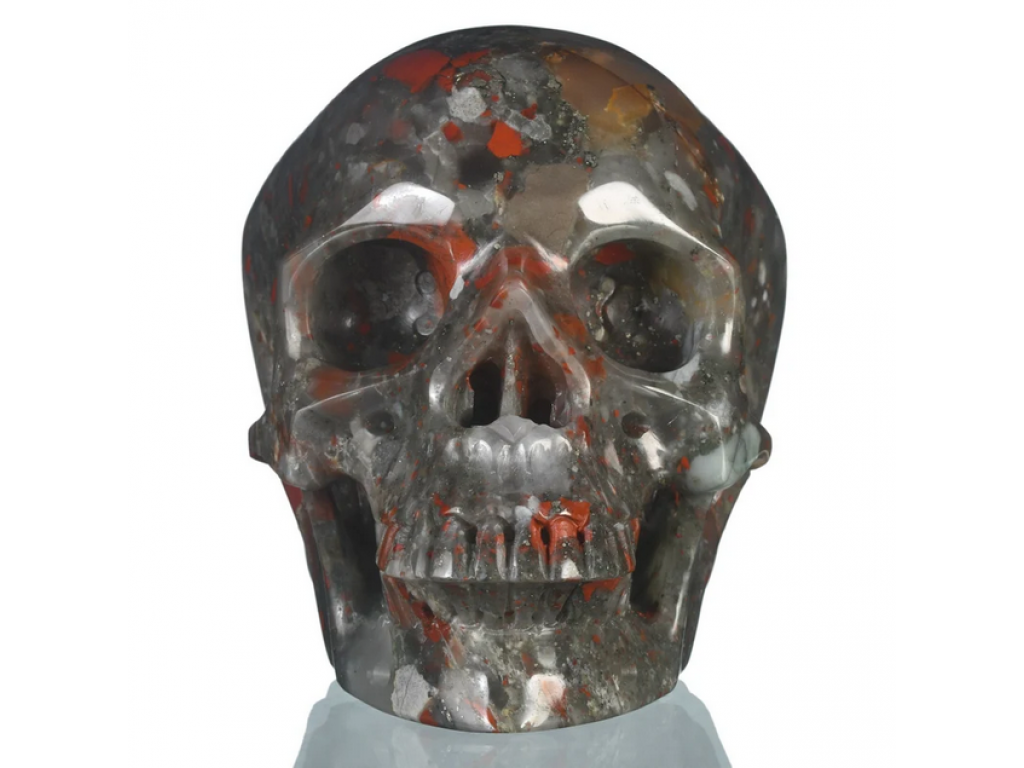 Skull Heliotrope/Chalcedon 12cm