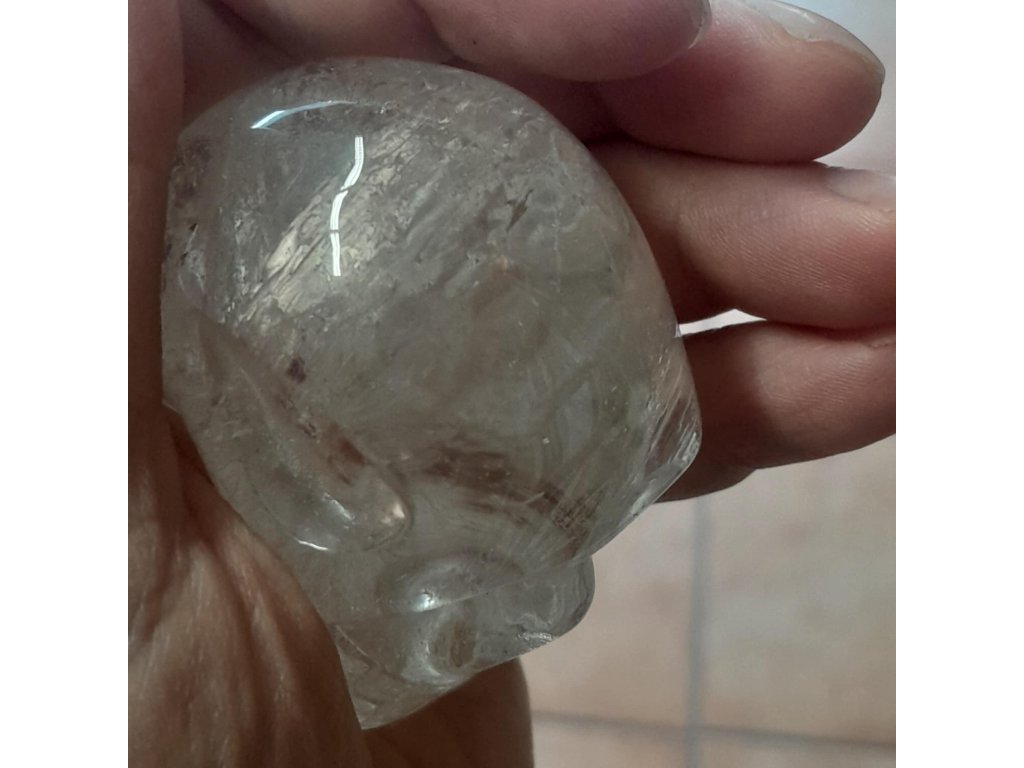 Lebka křišťál s duha a Choride speciálny 5,5cm