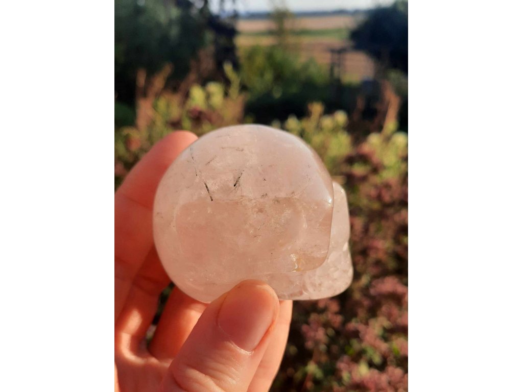 Skull Crystal with tourmaline 5cm