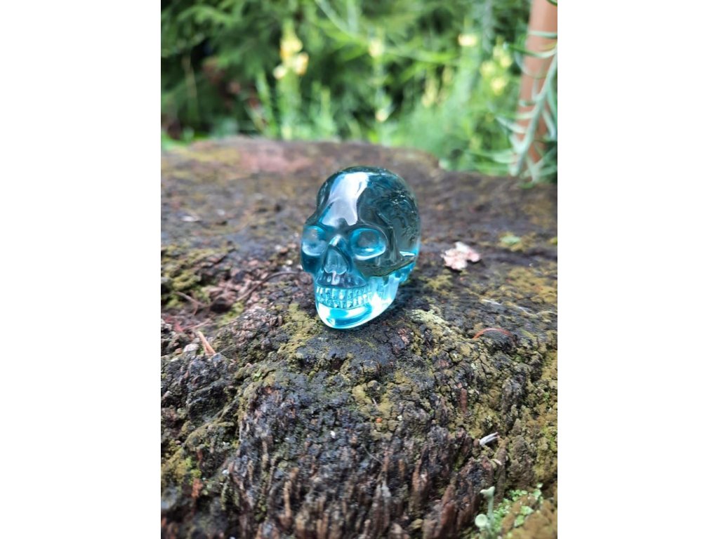 Blaues Obsidian Schädel 3cm