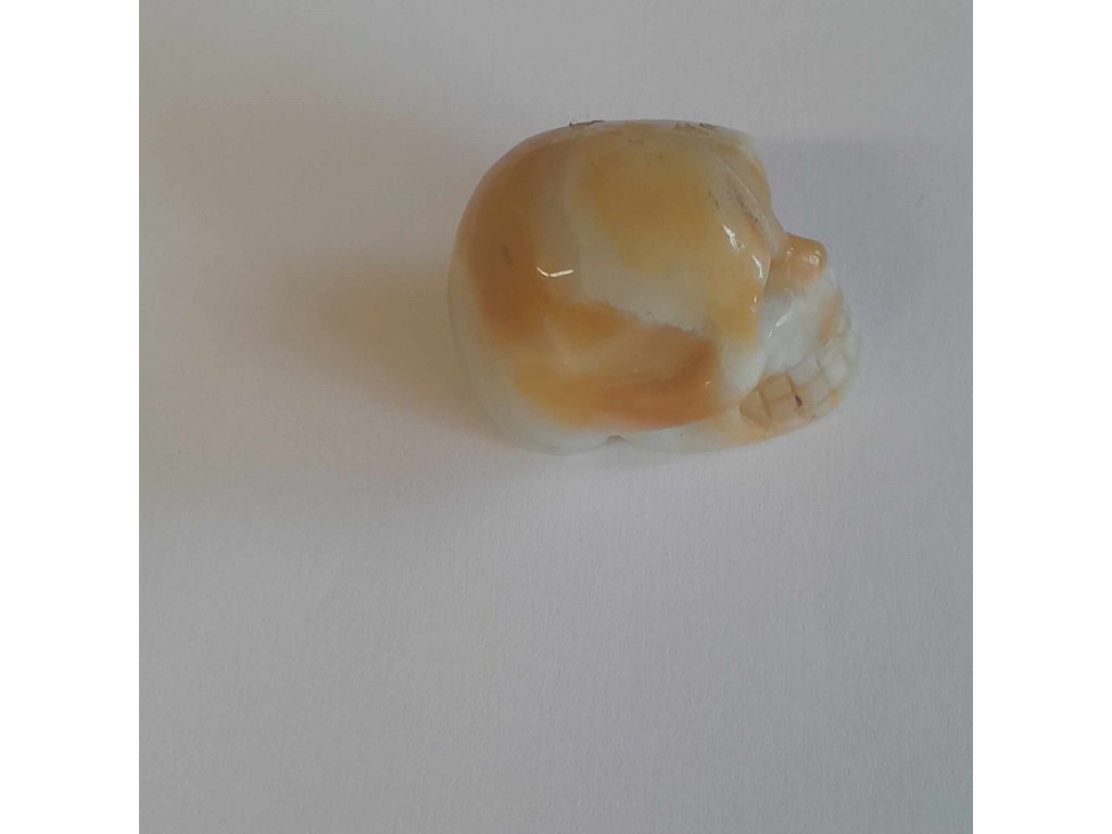 Skull Blue opal with Calcite small one 3,5cm Rare