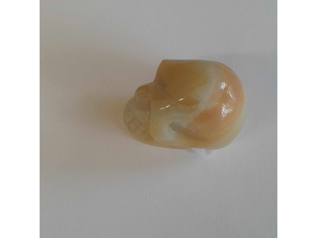 Skull Blue opal with Calcite small one 3,5cm Rare