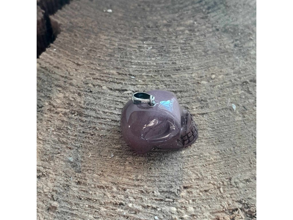 Silver hook Jasper mookaite 2cm skull