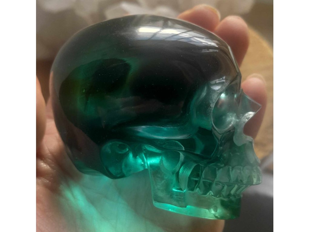 Skull Blue Obsidian realistik 6,5cm