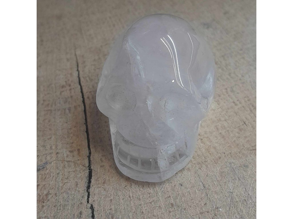 Skull Rosequartz 3,5cm extra gemmy