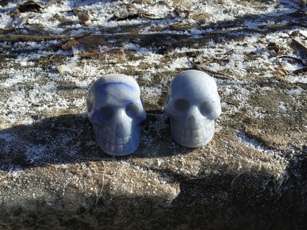 Skull blue Aventurine/Quartz /Dumortierite 3,5cm