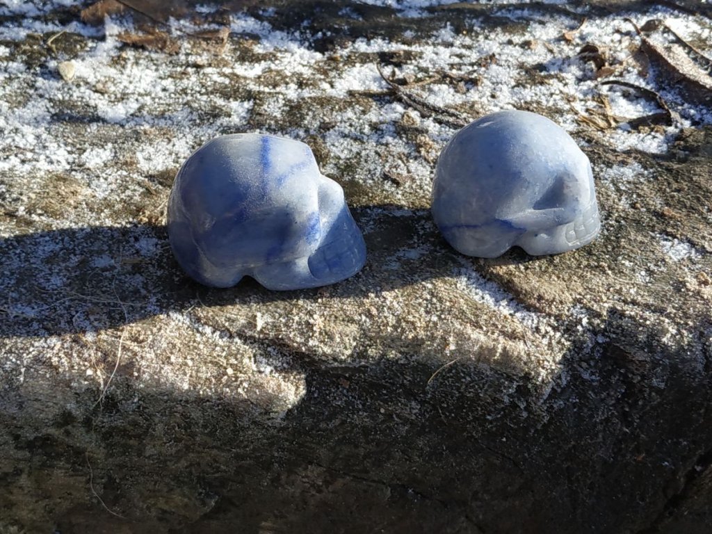 Skull blue Aventurine/Quartz /Dumortierite 3,5cm