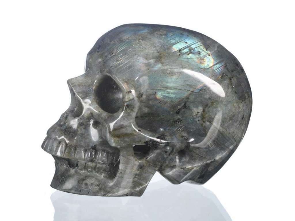 Lebka ,Skull,Schädel Labradorite/Realistic 12,5cm