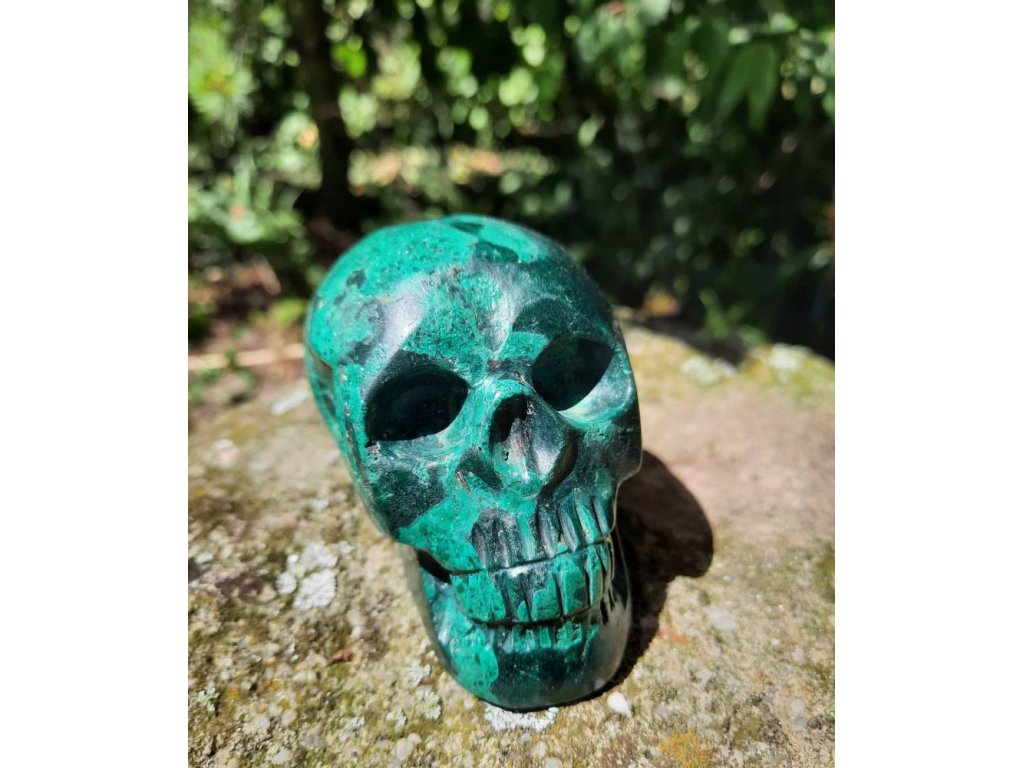 Skull Malachite 7cm