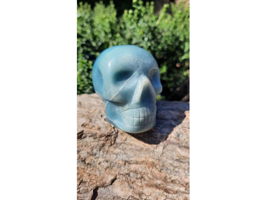 Skull blue Quartz /Trolleite 5,5cm