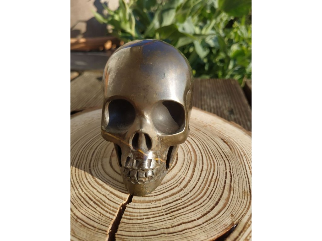 Lebka ,Skull,Schädel Pyrite 7cm