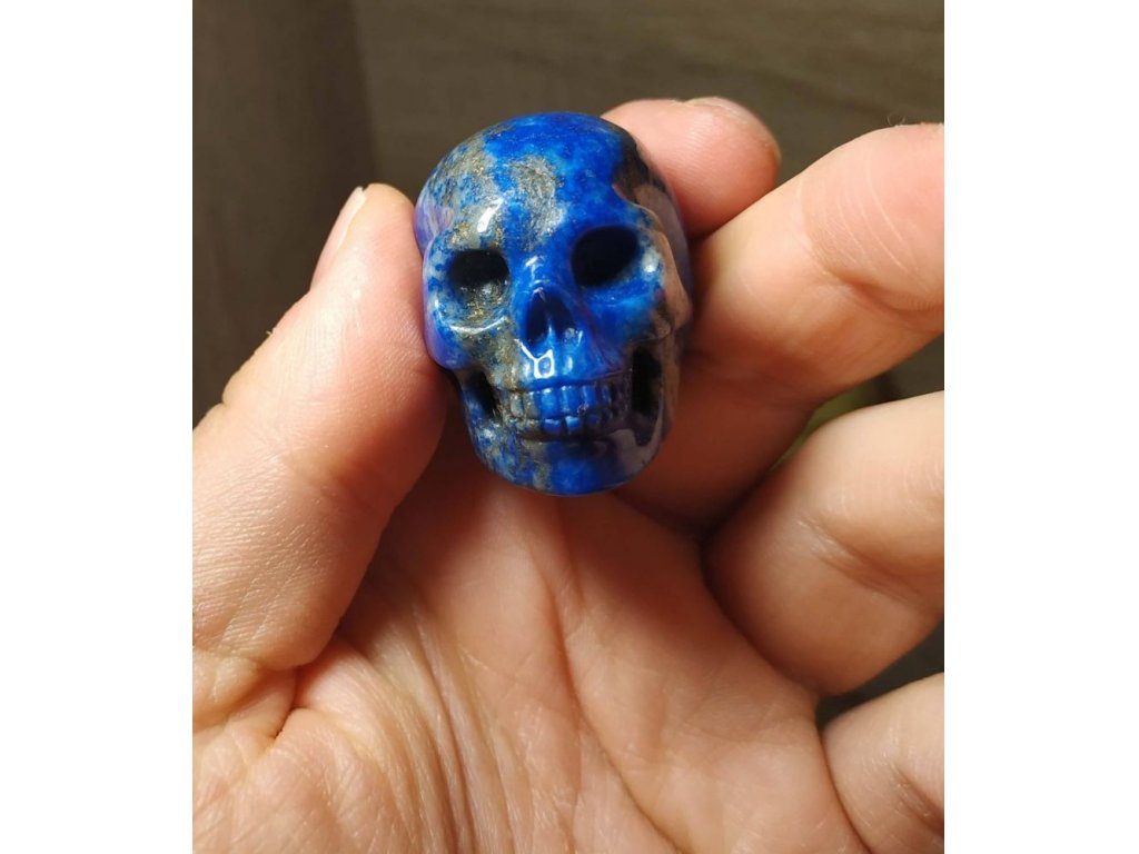 Skull realistic Lapis Lazuli extra 3,5cm