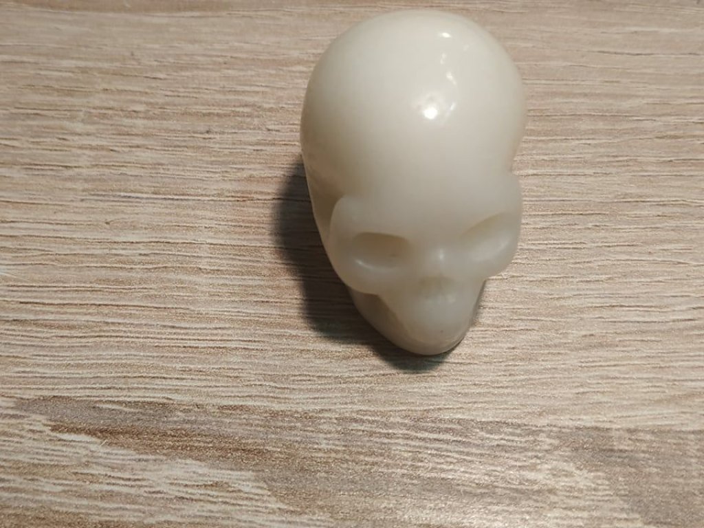 Skull Realistic White Jade/Jadeid 3cm