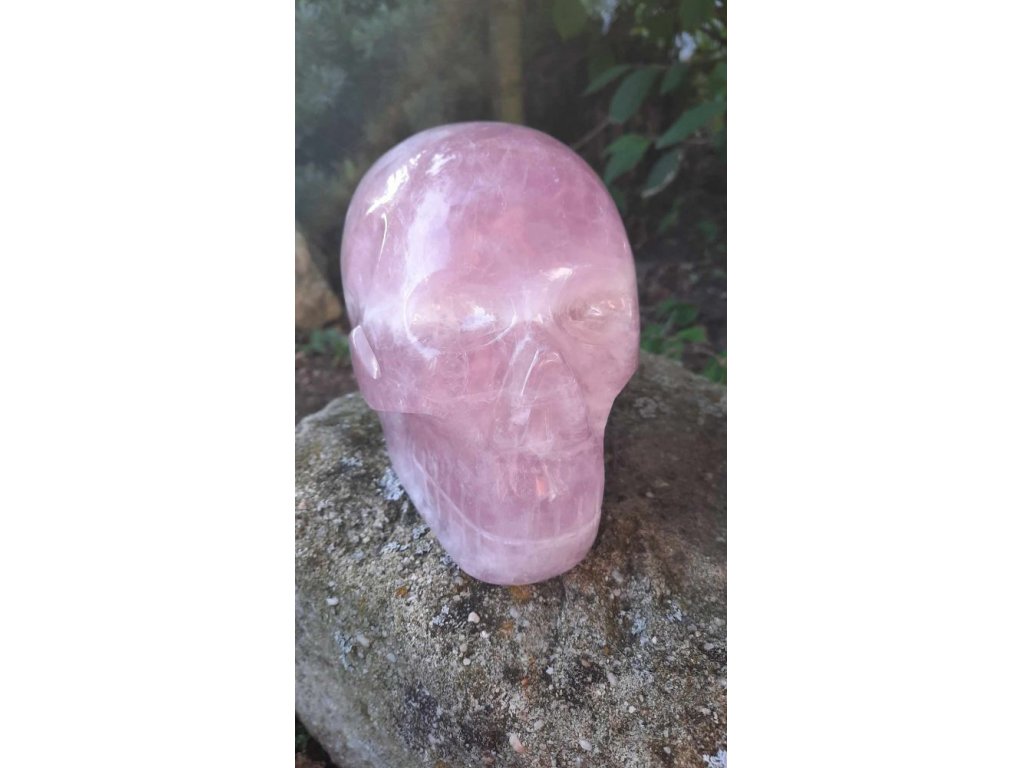 Skull Rosequartz big one 18cm EXTRA GEMMY