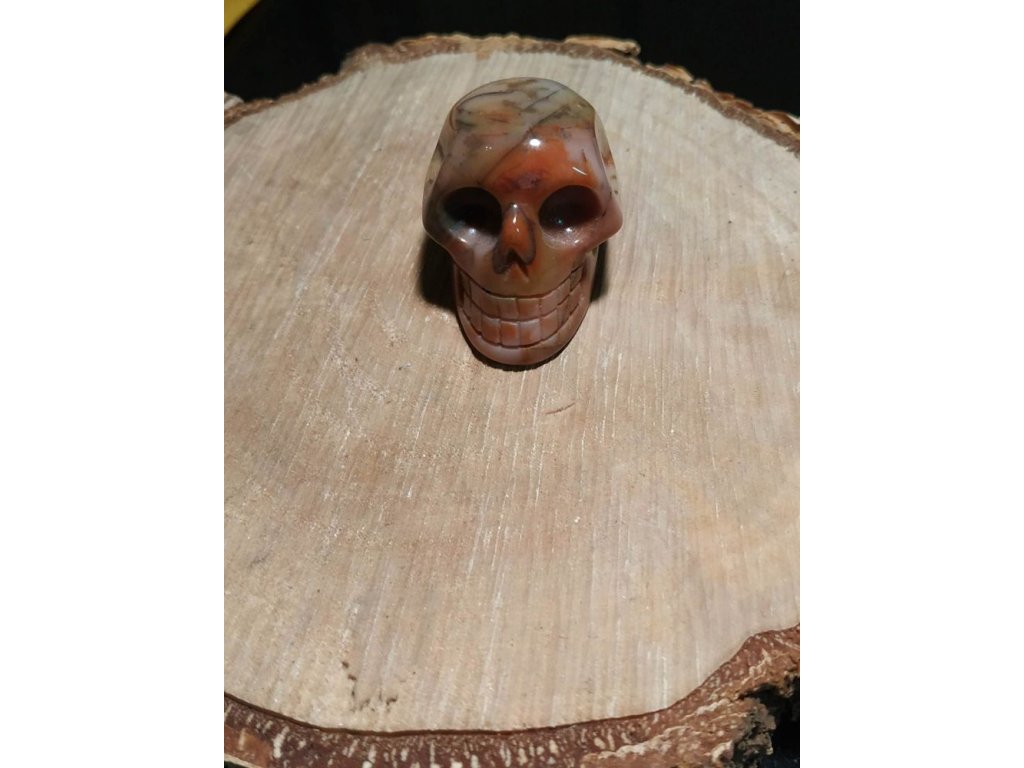 Skull Sunset Maple Tree Jasper 3cm