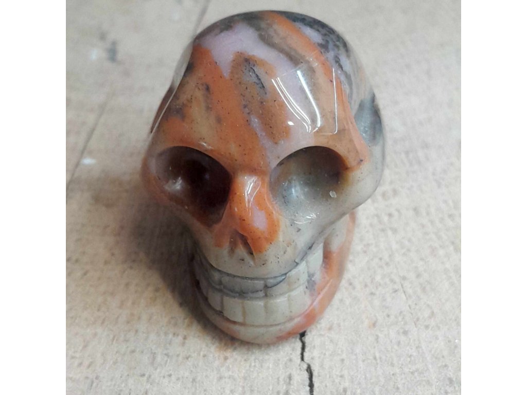 Skull Sunset Maple Tree Jasper 3cm