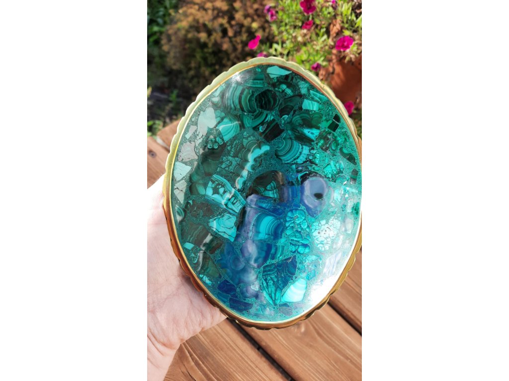 Malachite Bowl extra big one  16cm