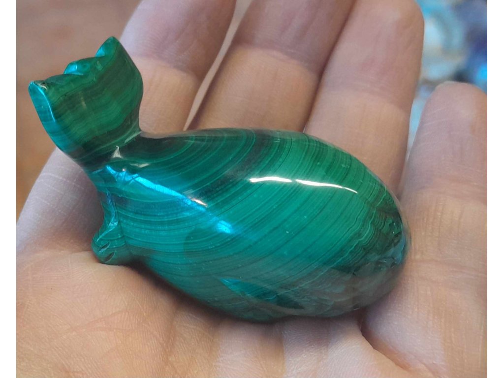 Malachite whale 6,5cm