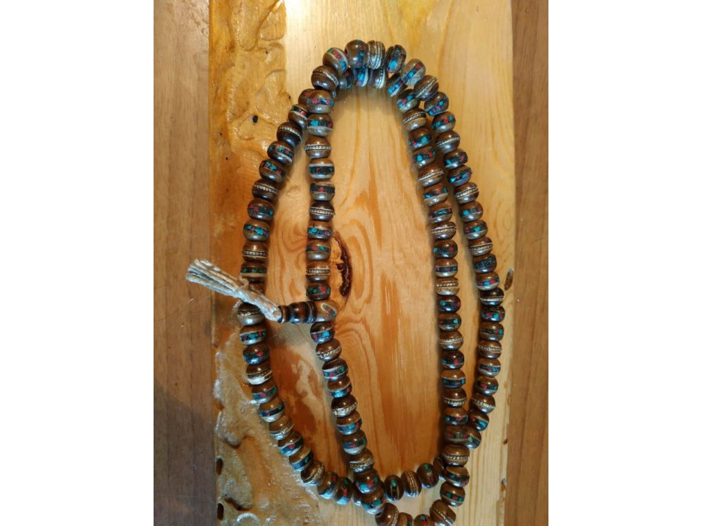 Malla Kámen Tibetská Styl /Stone beads Tibetan Style  Šamansky /Shamanism 7-8mm