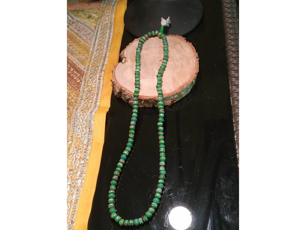 Malla Kámen Tibetská Styl /Stone beads Tibetan Style /zeleny/green Šamansky /Shamanism 6-7mm