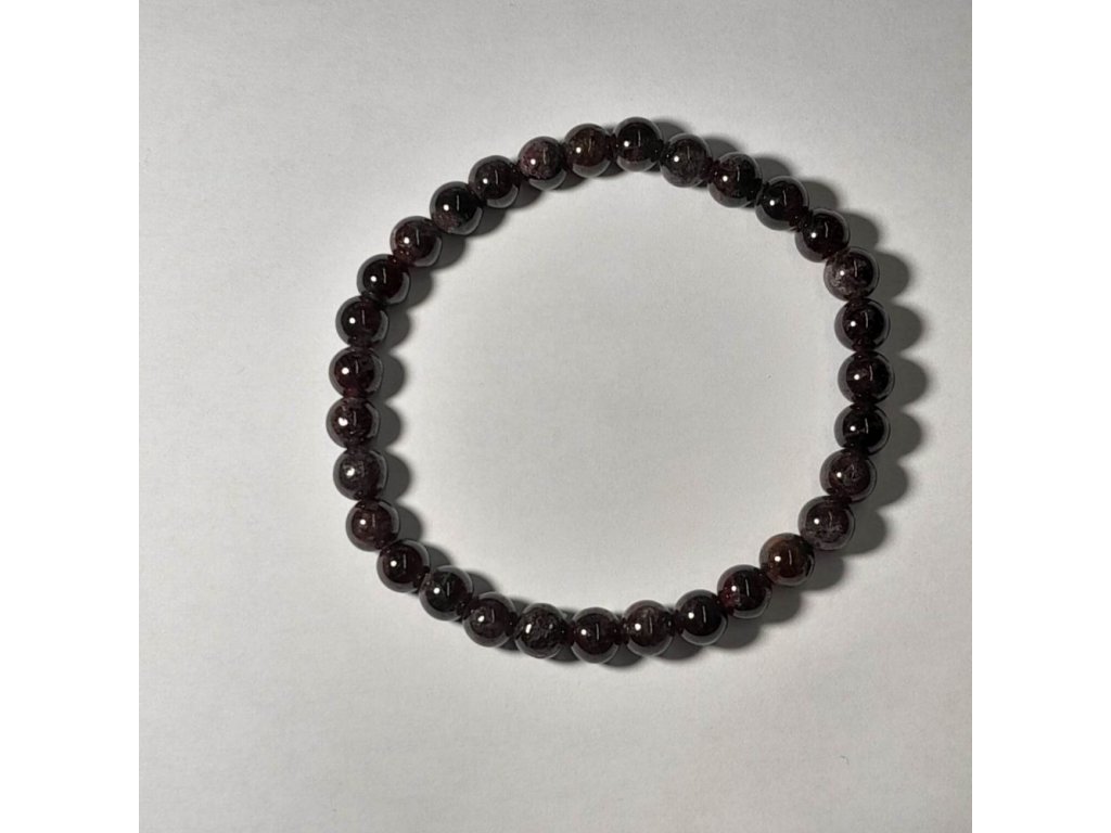 Náramek černy Tourmaline/Turmalin 4 mm 
