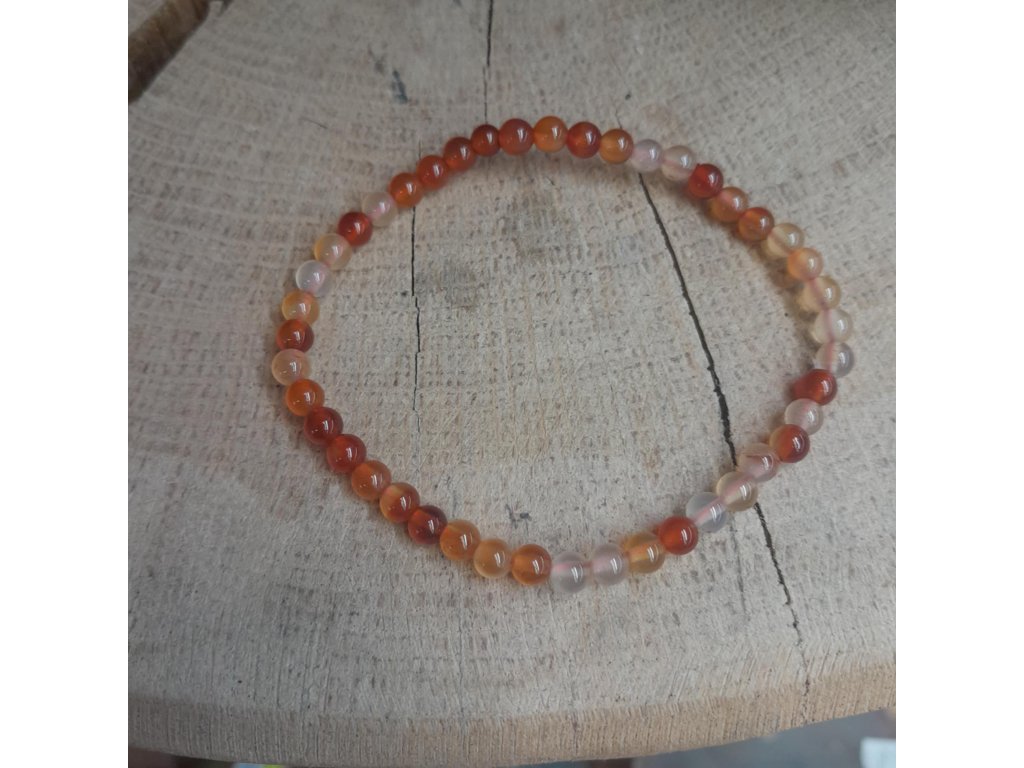 Náramek Karneol 4mm