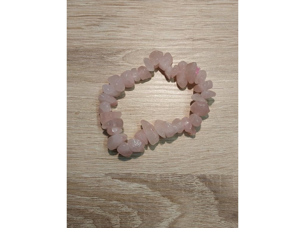 Bangle chip stone Rosequartz bigger pieces