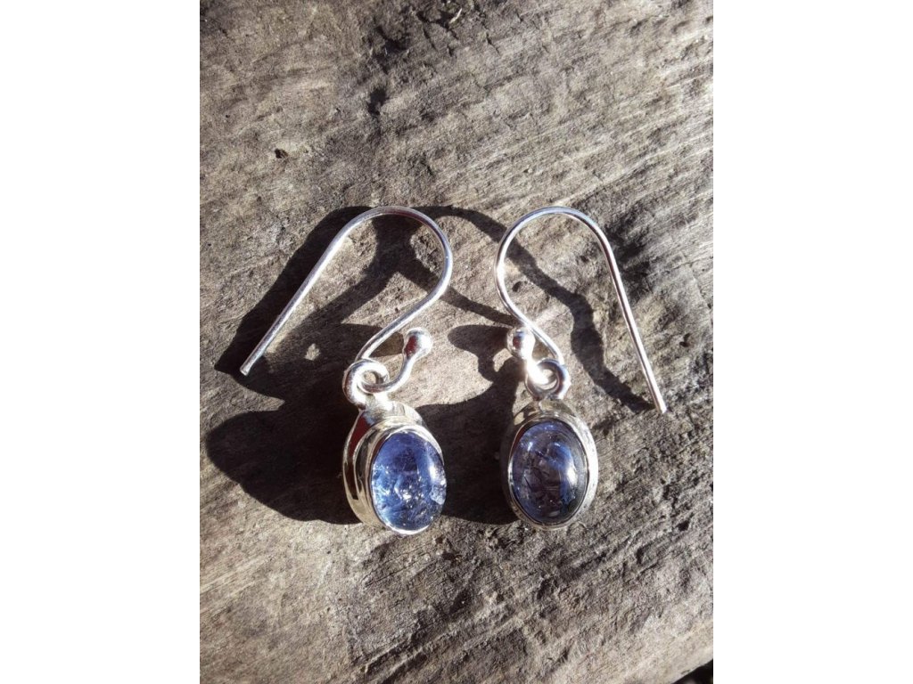 Silver earrings Tanzanite 2,6cm