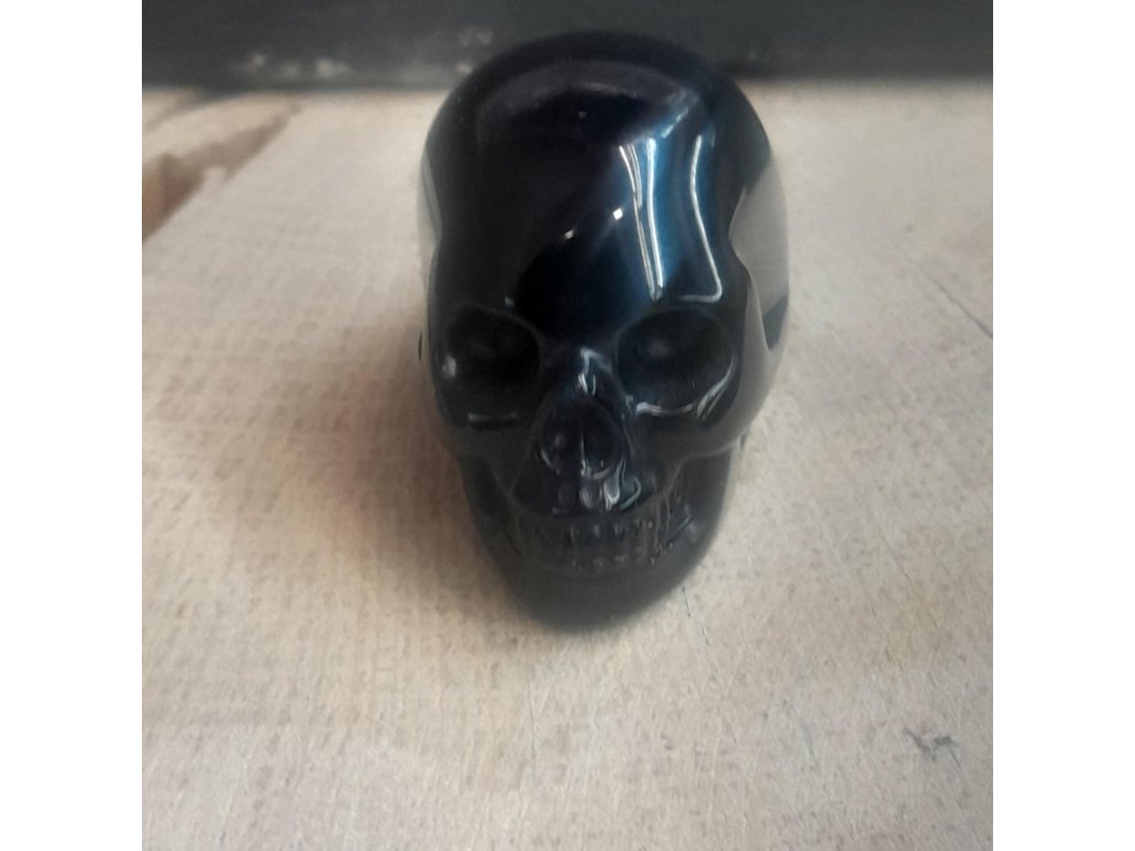 Obsidian Lebka Realistik 3cm