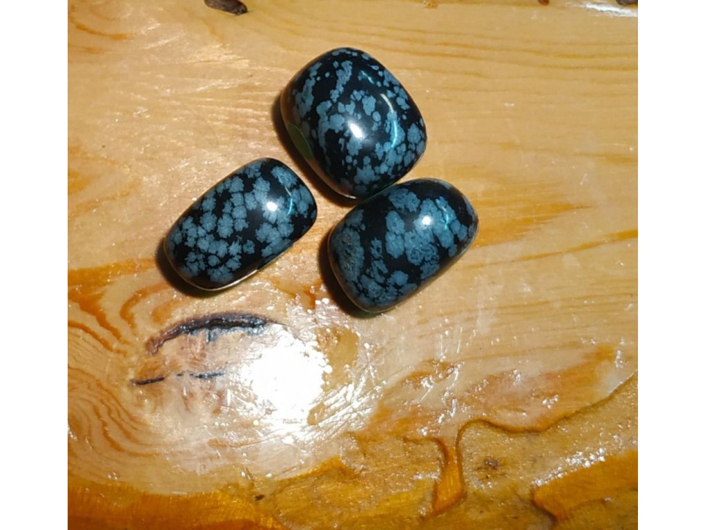 Obsidian Snowflake - ,2 cm