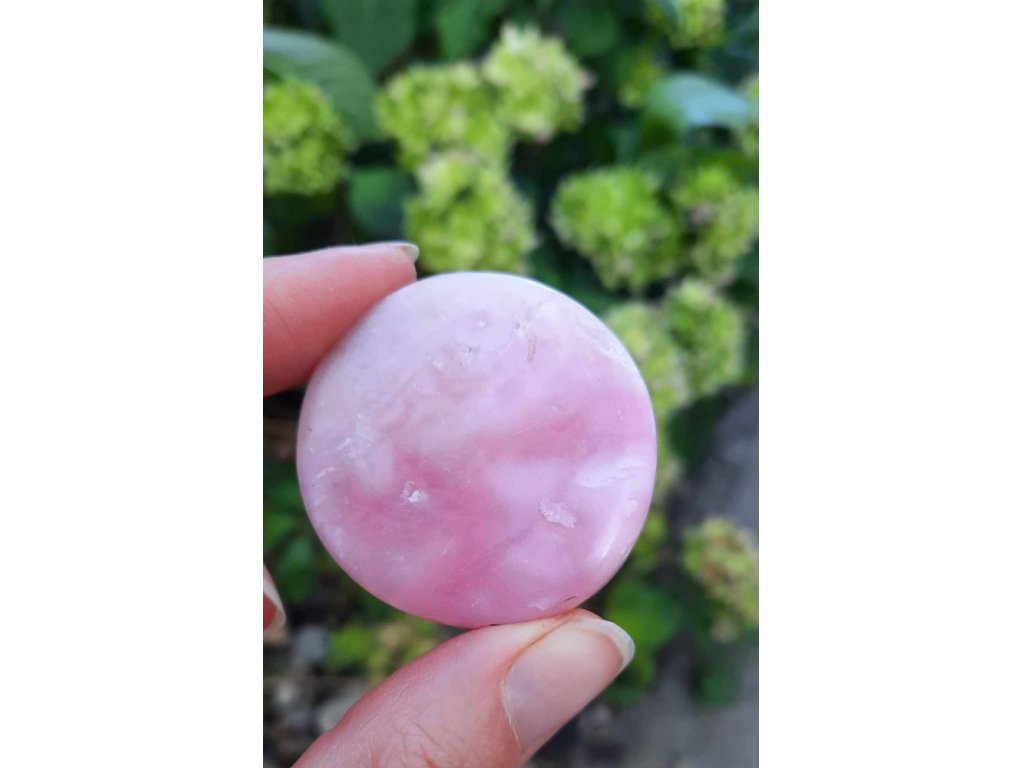 Opal pink Rund flach 4cm