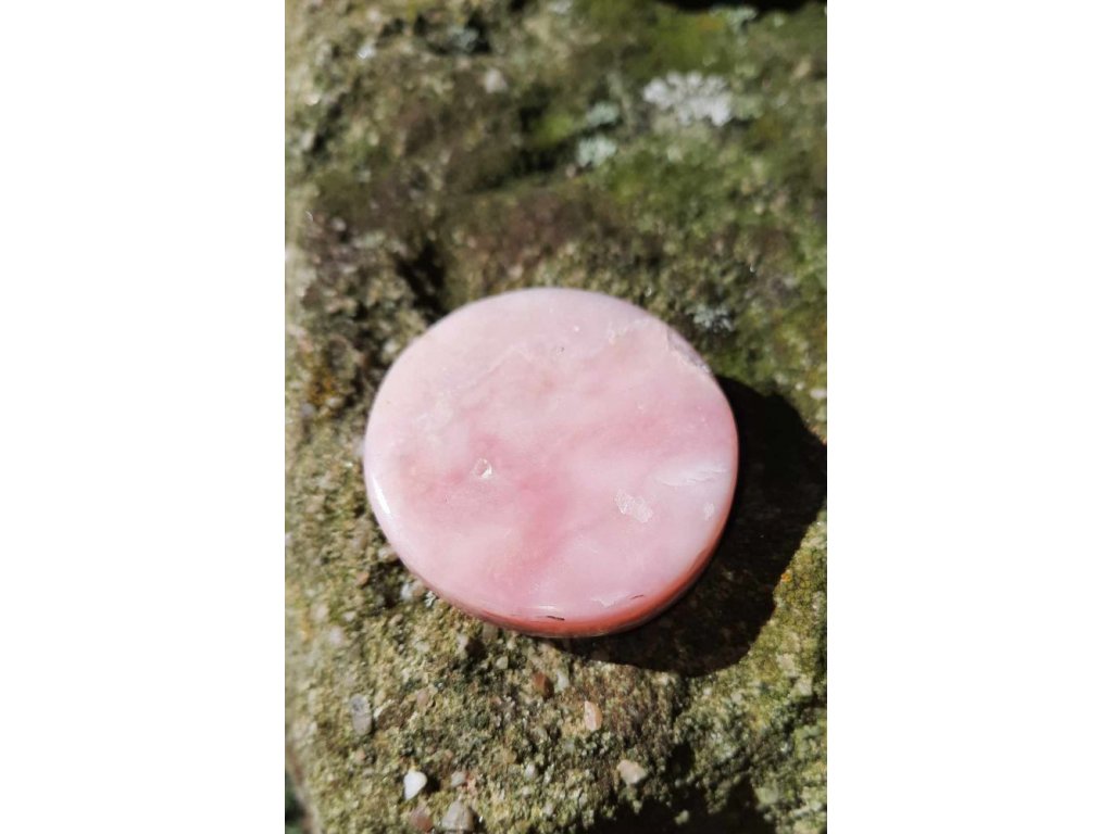 Opal pink Rund flach 4cm