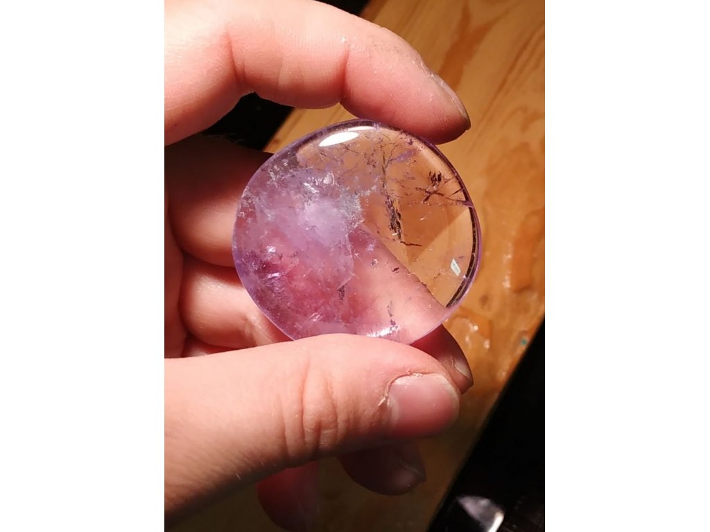 Plochy Amethyst/Soap stone/Handschmeilcherstein 3cm ca