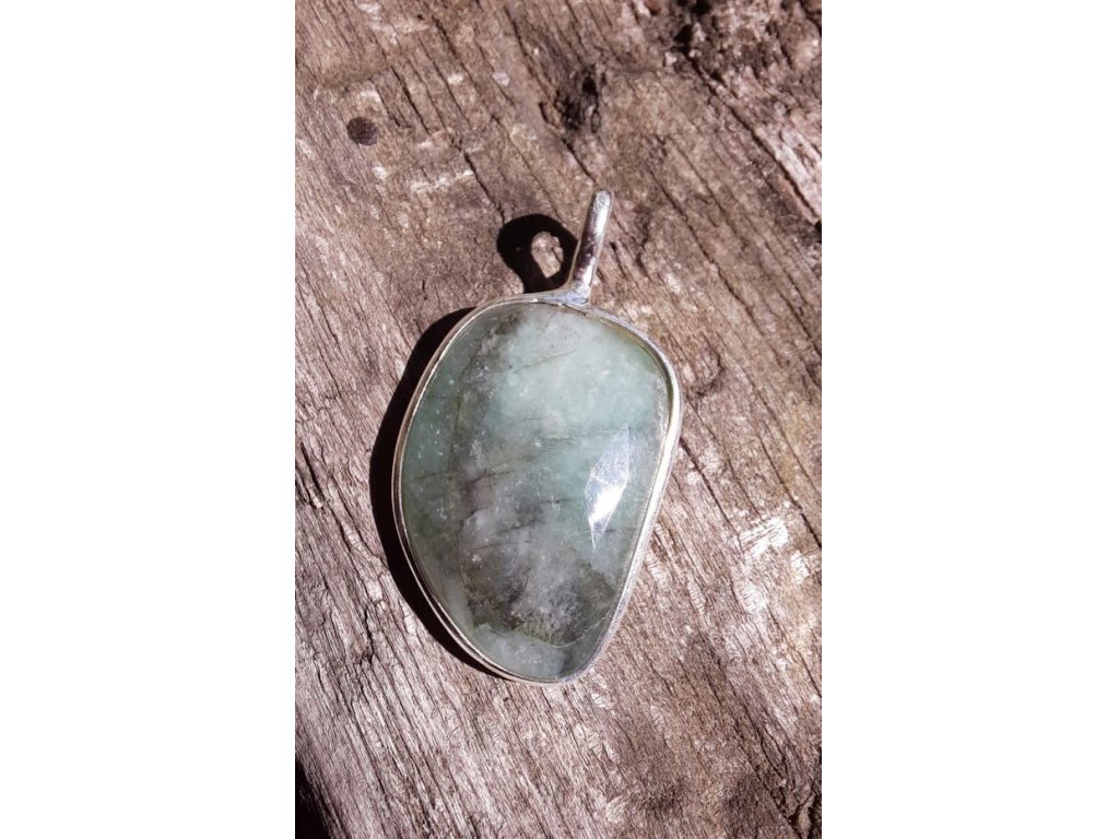 Přivešek/Anhänger/Pendat střibro/silver/silber smaragd/Emerald 3cm