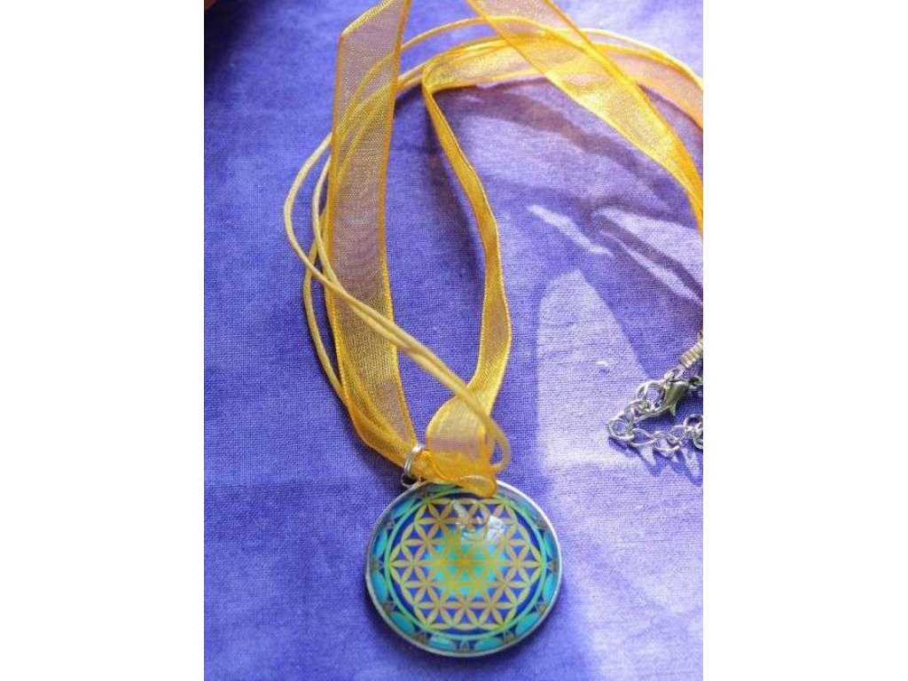 Flower of Life,Round Glass pendant ,35mm