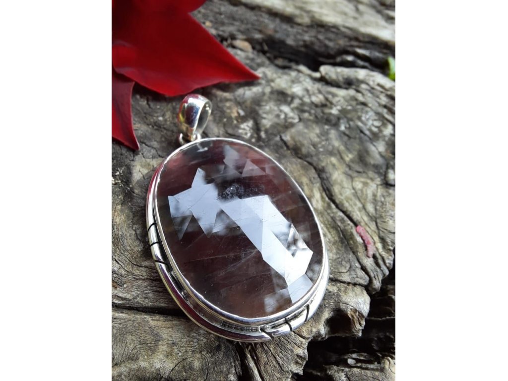 Silver pendant Ruby extra 4,5cm
