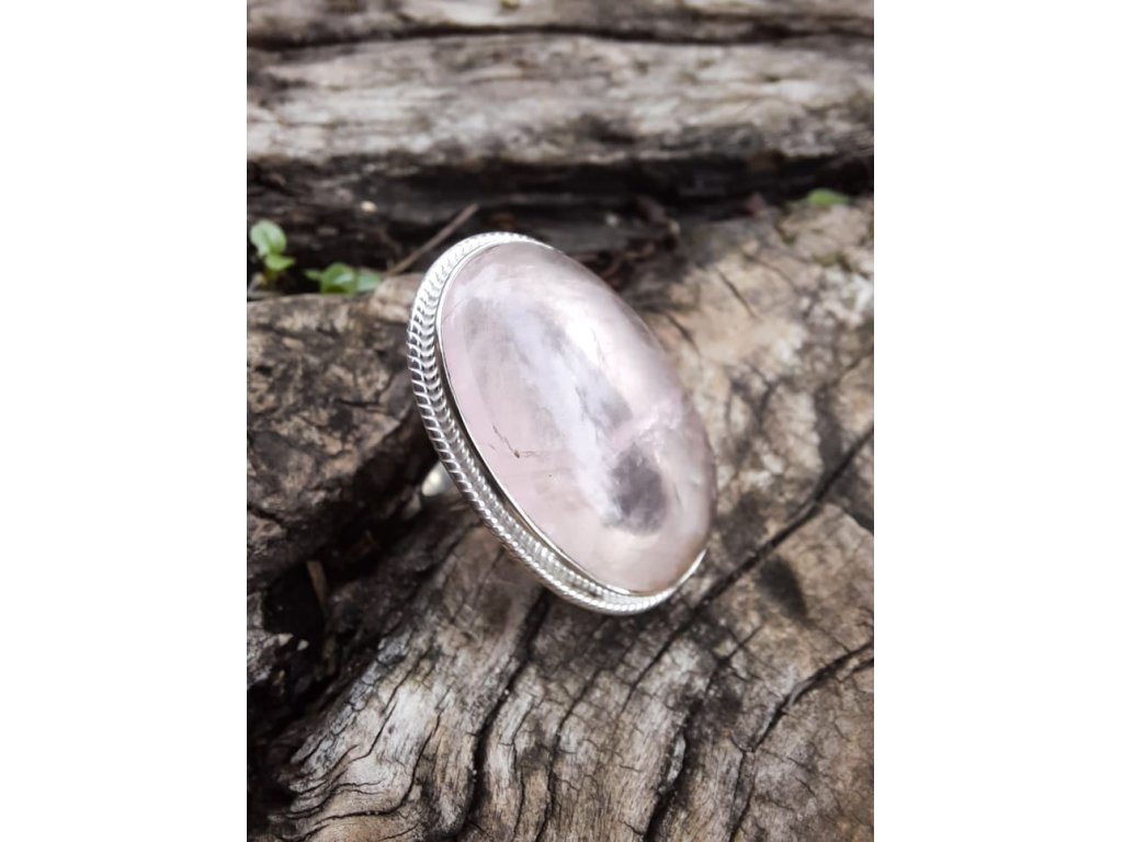 Ring Silber Rosequartz Extra 3,5cm