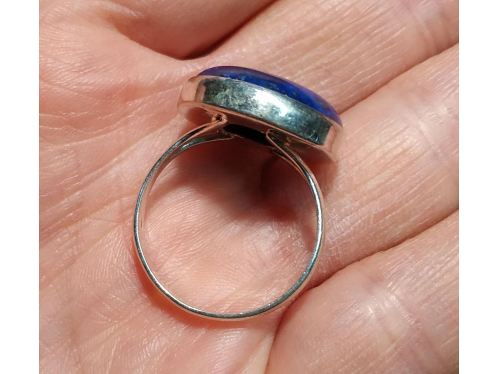 Prsten střibro/Silver/Ring lapis lazuli 2,5cm