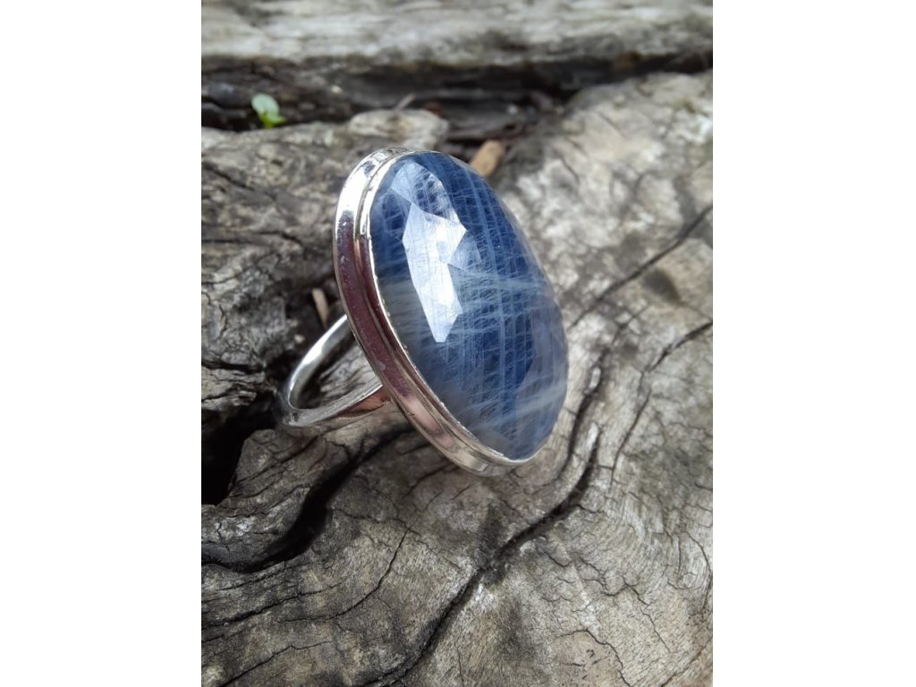 Prsten střibro/Silver/Ring Safir/Sapphire 2,5cm