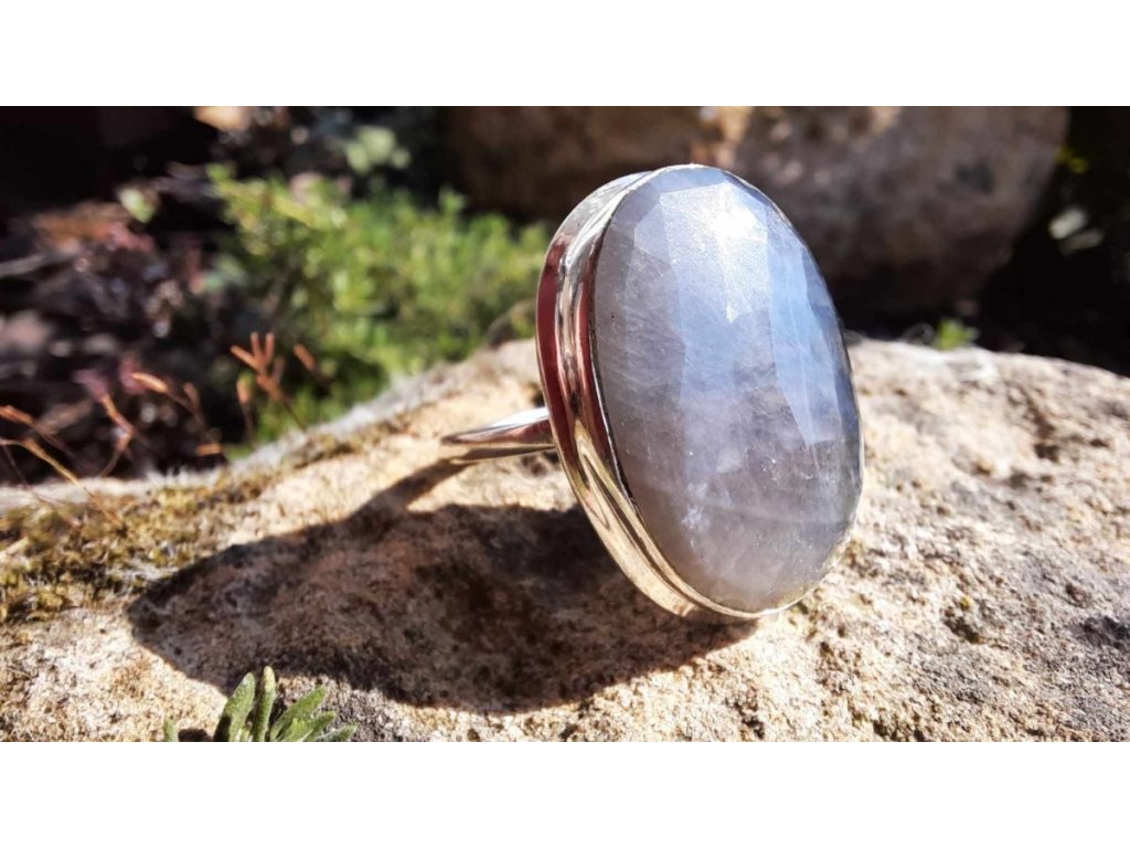 Silber Ring Safir 2,5cm