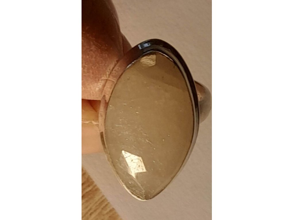 Prsten střibro/Silver/Ring Safir/Sapphire žluta/yellow/Gelb  2,5cm
