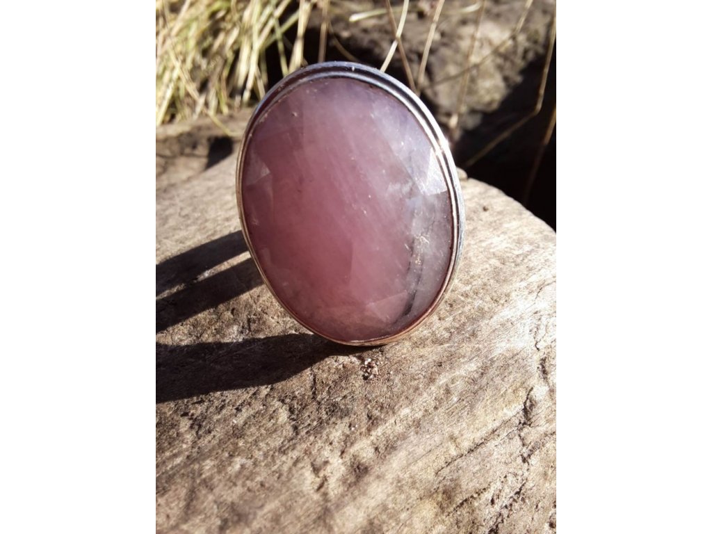 Silber Pink Rubin Ring 2,5cm