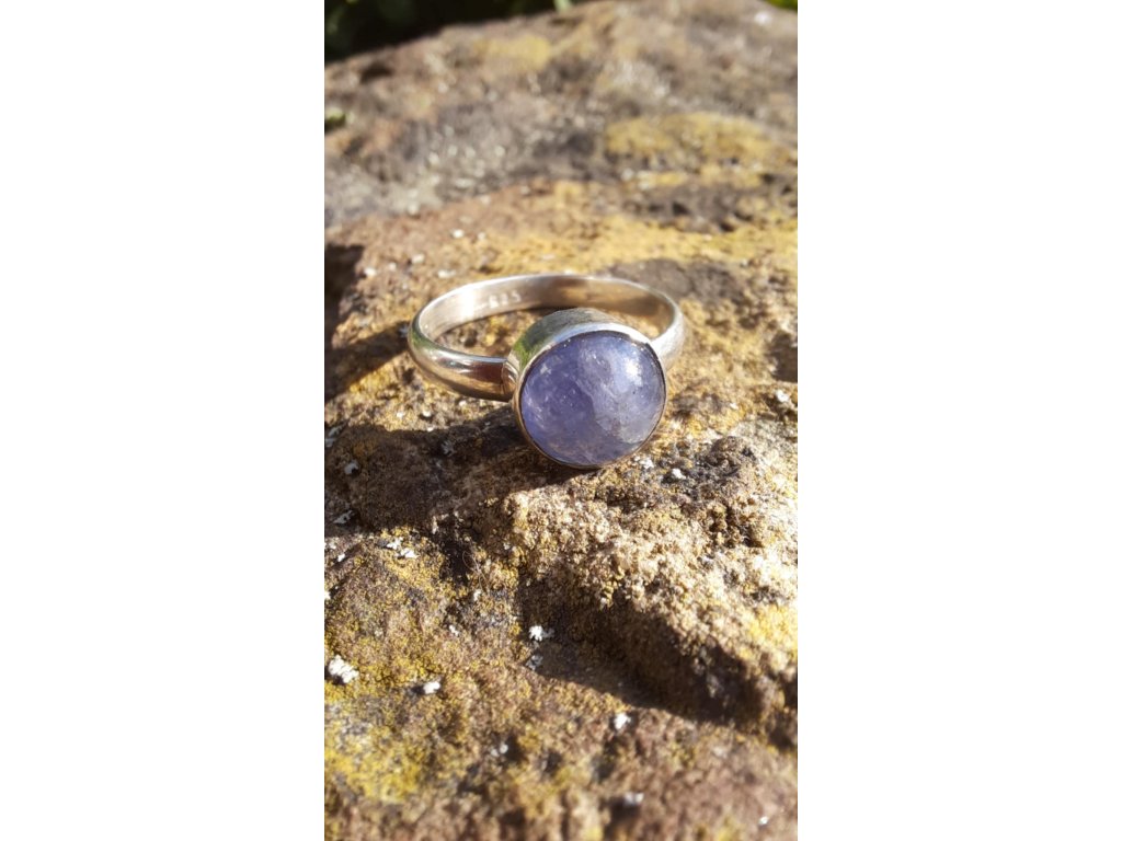 Prsten střibro Tanzanite 2cm