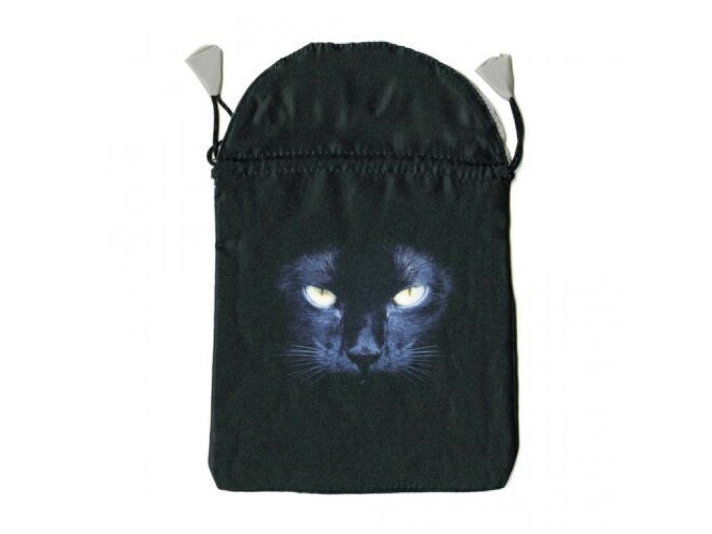 Satin bag black cat 20cm