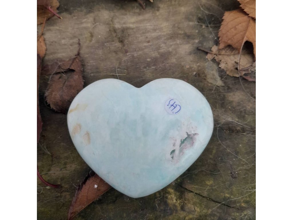 Srdce/Heart/Herz Karibisky Kalcite/Carribean Calcite 7cm extra