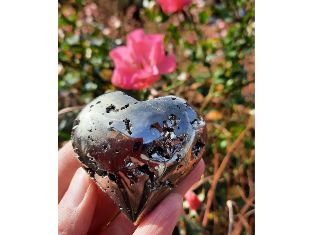 Srdce,Heart,Herz Pyrit - Peru-5cm
