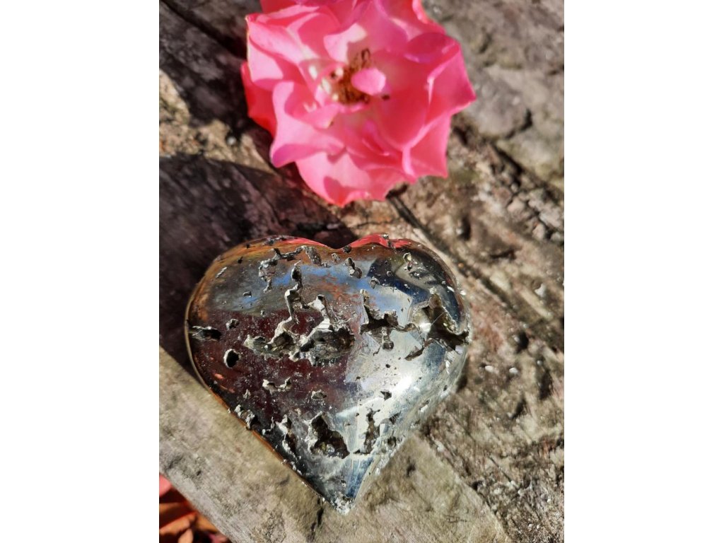 Srdce,Heart,Herz Pyrit - Peru-Extra 7cm