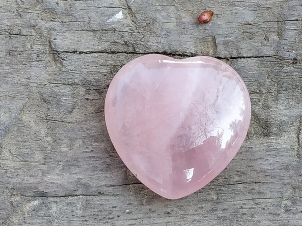 Heart Rosequartz extra 4cm