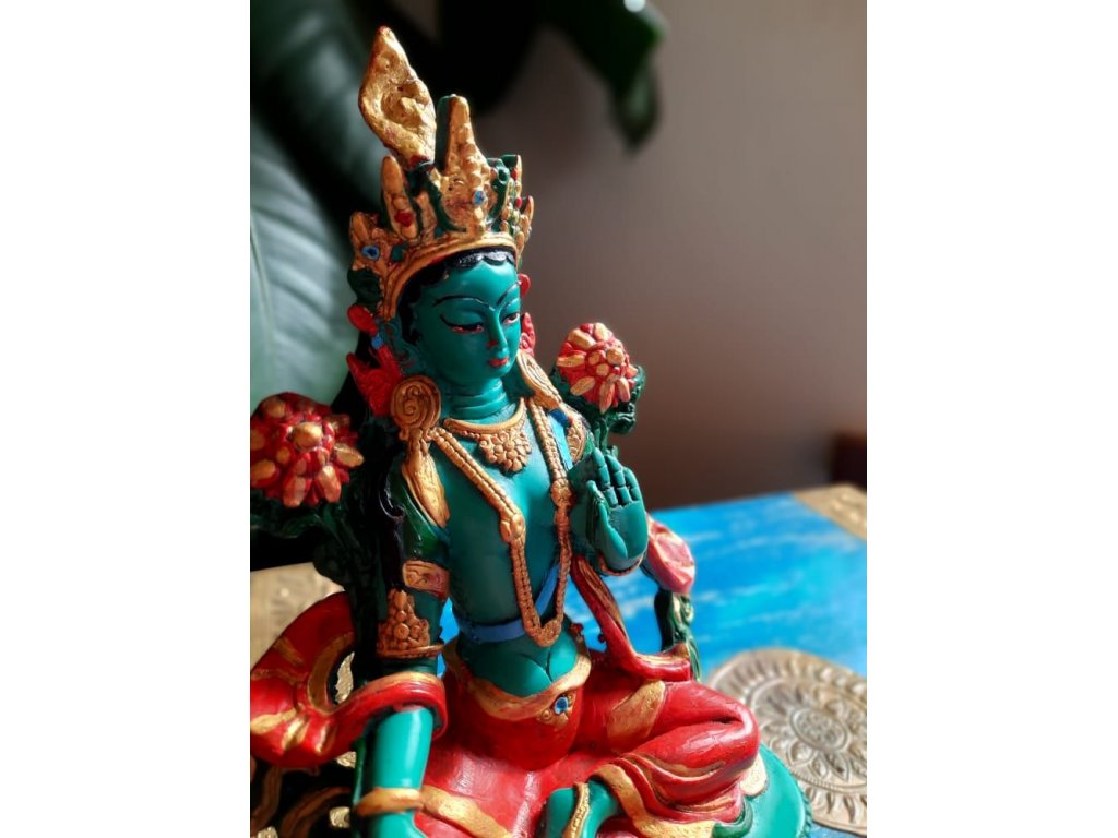 Tara barveny socha/Tara statue decorated 20 cn